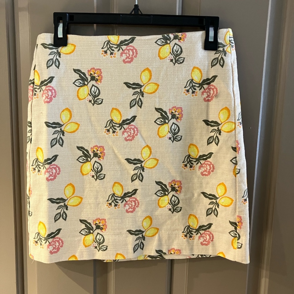 Loft Outlet Floral Lemon Print Skirt 2P